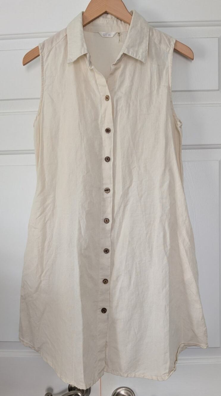Kaktus Natural Linen Shirt Dress